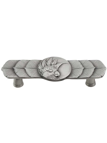 Cockatoo Horizontal Pull - Left Hand in Antique Pewter.